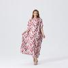 Casual, Cómodo y Holgado Estampado Transfronterizo Nuevo Falda Larga de Imitación Seda Ropa de Playa Talla Grande Comercio Exterior Europeo y Americano