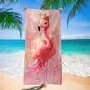 Toalha de Praia Flamingo Jit Transfronteiriça para Adultos, Toalha de Banho Estilo Europeu e Americano, Toalha de Banho Grande Classe A, Toalha Absorvente e de Secagem Rápida para Adultos