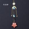 Cristal Natural Transfronteiriço Catcher de Sol Pingente de Estrela de Cinco Pontas Iluminação Pingente de Parede Sino de Vento de Cristal Pingente Decorativo