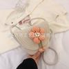 Bolsa de Cuerda de Algodón Bolsa Tejida Hilo de Algodón Bolso de Mujer Estilo Étnico Girasol Hada Simple Casual Bolso de Mano Almacenamiento de Viaje