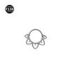 Anillo nasal de flor de fundición de acero inoxidable 316 de cuerpo completo directo de fábrica para mujer, galvanoplastia multicolor, perforación nasal simple