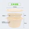 Caja de Almuerzo Desechable de Almidón de Maíz Caja de Almuerzo Biodegradable para Llevar Caja de Almuerzo Empaquetada Bol para Sopa Base de Almidón