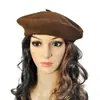 Chapéu Feminino Outono e Inverno Estilo Coreano Boina de Lã Sintética Chapéu Botão Chapéu de Pintor B001 Chapéu Atacado