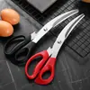 Tijeras de Barbacoa de Acero Inoxidable para Cocina Personalizadas, Tijeras Multifuncionales para Cortar Filetes de Bistec y Pollo, Set Especial para Cortar y Sujetar Alimentos