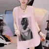 Chaleco Estampado con Retrato de Seda de Hielo Arrugado Talla Grande para Mujer Primavera y Verano 2025 Nuevo Suelto Estilizado Moda Sin Mangas para Mujer