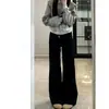 Jeans Acampanados Negros para Mujer, Forro Polar de Invierno, Tallas Grandes, Elásticos, Adelgazantes, Cuerpo Forma de Pera, Pantalones de Pierna Ancha Bootcut