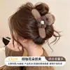 Pinza Triangular para el Cabello con Estampado de Leopardo Estilo Coreano para Mujer, Modelo Nuevo de Alta Gama 2026, Pinza de Tiburón Grande para la Parte Posterior de la Cabeza, Accesorio para el Cabello de Primavera y Verano