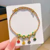 Pulseira de Nó Dimple Produto Acabado, Corda Colorida de Cinco Cores de Alta Qualidade para Crianças, Corda Colorida de Cinco Cores Ajustável para o Festival do Barco-Dragão, Corda Vermelha para Adultos