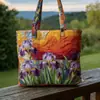 Nueva tienda independiente TEMU, Novedad en Amazon: bolsa de mano acolchada con estampado digital, bolsa casual de algodón tipo chaqueta