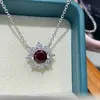 Conjunto de Anel, Brincos e Colar de Rubis Vermelho Sangue de Pombo de 1 Quilate de Alta Qualidade para Mulheres Estilo Cool Joias Luxuosas Elegantes