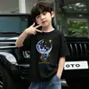 Novos Tops de Verão para Crianças 2026 para Meninos, Camisetas de Manga Curta para Meninos Mais Velhos, Camisetas de Algodão Puro de Manga Meia-Manga Frescas e Estilosas para o Verão de Meninos