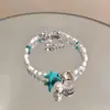 Pulseira Elegante de Alto Padrão para Primavera/Verão Versátil Estilo Coreano Cordão de Mão com Franja Pulseira com Pingente Estilo Férias Pulseira Unissex