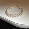 Pulsera Abierta Multicapa de Perlas Incrustadas con Diamantes 2025 Nueva Pulsera Transfronteriza Europea y Americana de Lujo Ligero de Alta Gama de Nicho para Mujer