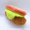 Sándwich Hamburguesa Pastel Peluche Estéreo Relleno de Algodón Accesorios Dibujos Animados Postre Artificial Comida Accesorios para el Cabello Accesorios para Llaveros