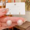 Pendientes largos de perlas sencillos y combinables, estilo coreano, elegantes pendientes de plata con broche de celebridad de Internet, nuevos pendientes de moda 2024.