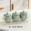 Luxo Leve Novo Pote de Tempero Conjunto Caixa de Tempero Garrafa de Tempero Doméstico Caixa de Armazenamento Cozinha Pote de Sal de Cerâmica Pote de Pimenta