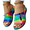 Sandalias de suela gruesa para mujer de talla grande, estilo europeo y americano, ligeras y cómodas, con decoración de hebilla de cinturón, novedad de verano 2026 para comercio exterior