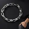 Pulsera de Acero Inoxidable Transfronteriza, Pulsera de Acero de Titanio Hip-Hop Europeo y Americano para Hombre, Sencilla y de Alta Gama, No se Desvanece, Joyería de Mano de Moda