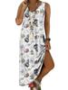 Vestido largo sin mangas con estampado de Amazon independiente, cuello en V, estilo europeo y americano, de AliExpress, disponible en 2022.