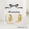 Pendientes de Moda Europeos y Americanos del Distrito Lu Pendientes de Alto Sentido Nuevos Pendientes de Leopardo Tridimensionales Pendientes de Animales con Micro Circonia