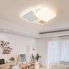 Lámpara de techo para sala de estar creativa geométrica cuadrada estilo crema lámpara para dormitorio creativa simple ambiente paquete de lámparas para toda la casa