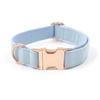 Collar para mascotas fan ha boss moda nuevo azul claro con letras hebilla de oro rosa collar para perro una generación de pelo