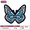 Fábrica de Bordados Foshan Venta al por Mayor Parches Bordados Clásicos de Mariposas para Ropa de Mujer, Pinzas para el Cabello de Mariposa, Parches Hechos a Mano para DIY
