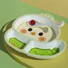 Hill original vajilla infantil regalo dibujos animados lindo estilo ins jardín de infantes plato para suplementos alimenticios de bebé plato con compartimentos