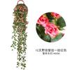 Parede de Flores Artificiais de Rosa Pendurada Decoração de Varanda Trepadeira de Flores Trepadeira de Flores Artificiais Interna Planta de Parede para Sala de Estar Vegetação
