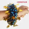 Flor de Mano Trala 10 Preescolar Flor de Muñeca Día del Niño Accesorios para Actuación de Baile Pulsera Flor Reunión Deportiva