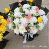 Flores Amarillas y Blancas de Mano, Flores de Mano Sacrificiales, Flores en Maceta, Flores Artificiales, Suministros Sacrificiales para Funerales al por Mayor, Flores Artificiales para el Festival Qingming