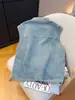 Chaleco de mezclilla de moda para mujer, moderno y elegante, nueva colección de otoño 2026, chaqueta versátil sin mangas, top A14393