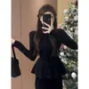 Conjunto para Adelgazar de Año Nuevo: Suéter Rojo para Mujer, Nuevo Estilo Otoño/Invierno 2026, Top de Punto Casual para Usar en Capas