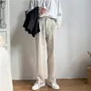 Pantalones Occidentales Pequeños de Primavera para Hombre Drapeado Moda Coreana Sueltos Rectos Casuales Pantalones de Traje Rectos para Hombre Pierna Ancha Combinan con Todo