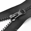 Cremallera de resina No.5 bolsillo para ropa cremallera accesorios doble apertura chaqueta de plumas cremallera larga negra 15-100cm