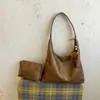 Bolsa de Viaje Melanoid para Mujer 2026 Nuevo Otoño Textura Retro Versátil Bolso de Hombro Bolso Tote de Gran Capacidad