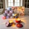 Caja de Regalo de 12 Piezas con Velas Aromáticas de Cera de Soja y Flores Secas, Regalo de Cumpleaños, Regalo Souvenir, Fragancia Floral, Incienso Aromático