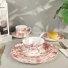Venta al por mayor transfronteriza Vajilla de Porcelana Ósea Dijia Serie Ruyi Tigre Plato para Comida Occidental de Hotel Plato para Bistec Plato para Taza Plato para Bol Cuchara Vajilla