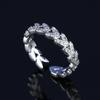 Japonês e coreano simulação anel de diamante anel simples moda todos os jogos ritual sentido simples linha reta anel de trigo anel de diamante anel de cauda mulheres