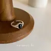 Nuevo Anillo de Dedo Índice Plateado Regla Oscura Anillo Abierto Moda Estilo Japonés y Coreano Estilo Frío Alto Sentido Joyería para Mujer