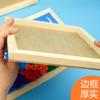 Moldura de argila de plasticina moldura de madeira em branco DIY infantil moldura de foto de madeira em branco floco de neve Argila Branca Moldura de foto em branco trabalhos de jardim de infância