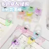 Clipes pequenos transparentes coloridos e divertidos, pastas de papelaria criativas, porta-arquivos de alta aparência para exames do ensino fundamental e médio, documentos e recibos