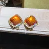 Nuevos Pendientes de Clip y Pendientes de Cristal con Forma de Diamante, un Pendiente Versátil y Exquisito que se Puede Llevar de Múltiples Maneras, con un Diseño de Nicho y Lujoso para Mujer