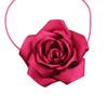 Collar de encaje satinado con cordones en el cuello y flor, cadena para la cintura, corsage, cinturón modelador corporal, accesorios modeladores corporales para mujer