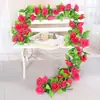 Trepadeira de Rosas Artificiais para Cesta Suspensa de Varanda, Teto Decorativo, Decoração de Tubo de Ar Condicionado, Trepadeira de Flores para Cobrir e Envolver