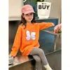 Camiseta de manga larga 100% algodón para niña 2026 nuevo top infantil elegante para niñas, para primavera y otoño, camiseta básica con estampado de dibujos animados
