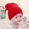 Gorro de Punto para Bebé de 1 a 5 Años 2024 Otoño e Invierno Gorro Infantil Niños y Niñas Color Sólido Lana Cálido de Invierno Gorro de Caramelo