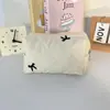 Nova Necessaire de Algodão Acolchoada Estampada, Grande Capacidade, Bolsa de Mão Portátil, Necessaire de Viagem, Bolsa de Armazenamento Multifuncional