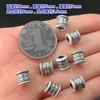 Plata pura s999 Moneda de Cobre Retro Agujero Grande Cuentas Separadas Cuentas Cubo Cuerda Trenzada para la Mano Pulsera Collar Accesorios DIY Hechos a Mano
