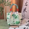 Festival do Barco-Dragão de 2026 Bolsa de Tricô Saudável com Padrão de Barco-Dragão e Panda, Bolsa de Mão para Compra em Lote Corporativo, Bolsa de Presente de Retorno para Zongzi